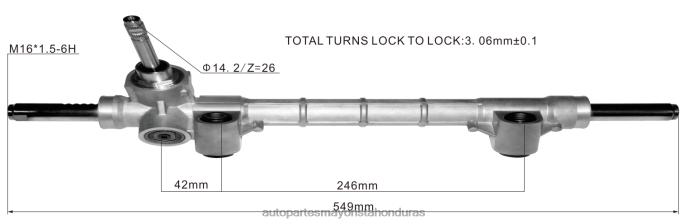 DH80J2799 - auto repuestos de Honduras - cremallera de dirección asistida 52044921 52044919 520449190 FIAT