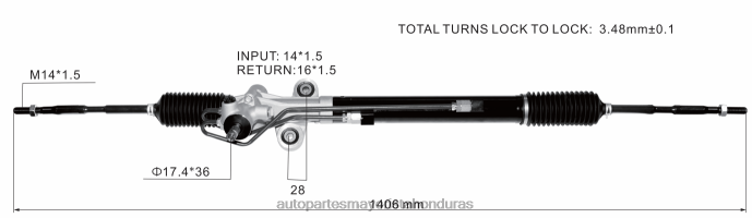 DH80J2526 - repuestos de motos mayorista - Cremallera de dirección asistida 53601-tk8-a01 HONDA