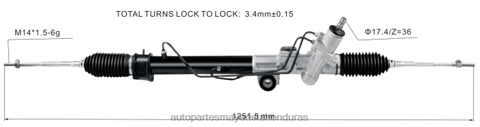 DH80J2606 - repuestos de motos mayorista - cremallera de dirección asistida 8-97943520-1 ISUZU