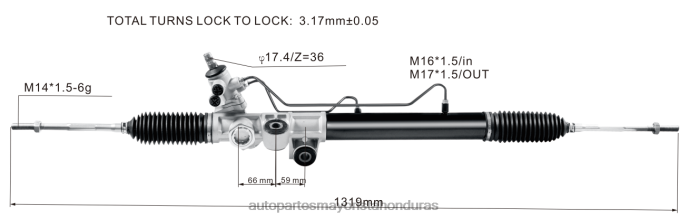 DH80J2607 - repuestos de motos honda Honduras - cremallera de dirección asistida 8-97943521-0 ISUZU