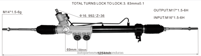 DH80J2612 - sensor de presión de neumáticos - cremallera de dirección asistida 8-98229842 ISUZU
