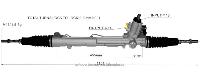 DH80J2418 - venta de repuestos para motos mayoristas - cremallera de dirección asistida 8rd422065 8r1422065g 8rd422065a VOLKSWAGEN